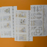 Watercolor-Style Beach Scene Stickers