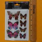 Pink Glittery Butterfly Stickers