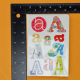 Colorful Pattern Alphabet Sticker Transfers