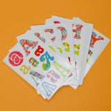 Colorful Pattern Alphabet Sticker Transfers