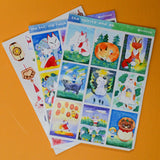 Japanese Animal Illustration Stickers