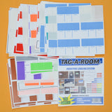 Blank + Colorful Furniture Label Stickers