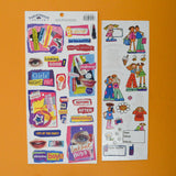Girl's Night Collage + Illustration Stickers