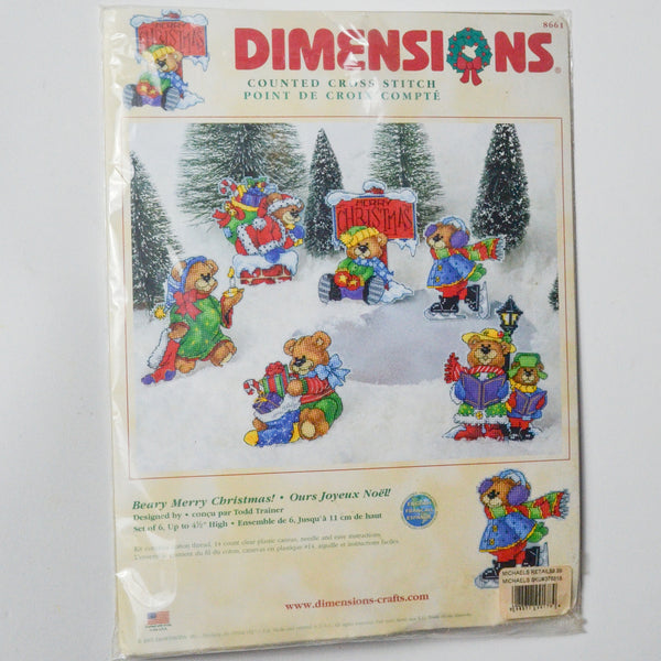Dimensions Counted Cross Stitch Beary Merry Christmas Default Title
