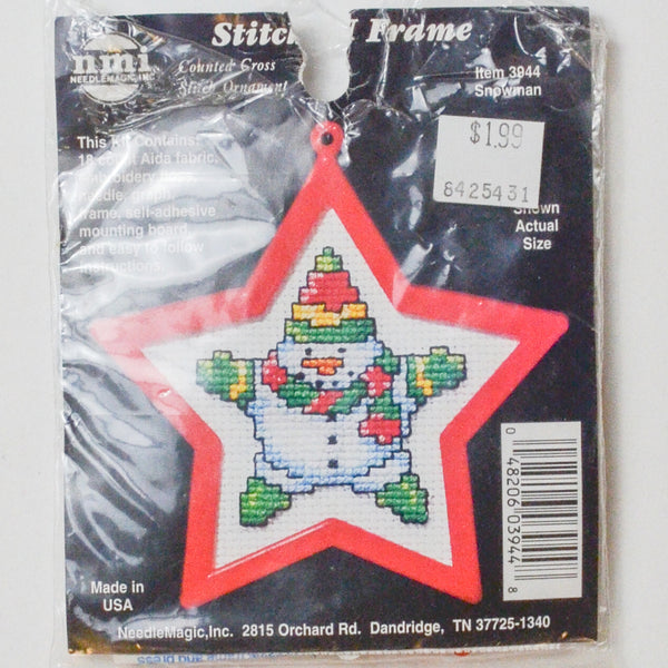 Snowman Cross Stitch Ornament Kit Default Title
