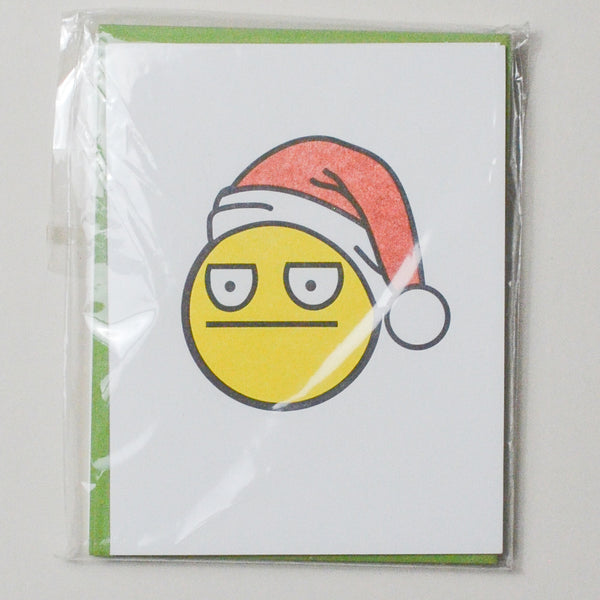 Emoji Santa "Have A Christmas" Letterpress Card Set Default Title