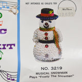 Snowman Music Box Ball Vintage Walco Christmas Decoration Kit