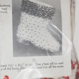 Sequined Santa Boot Vintage Dexter's Trimmings Christmas Ornament Kit - Red/Silver