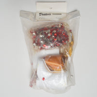 Sequined Santa Boot Vintage Dexter's Trimmings Christmas Ornament Kit - Red/Silver