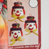 Snowman Head Vintage Walco Christmas Ornament Kit