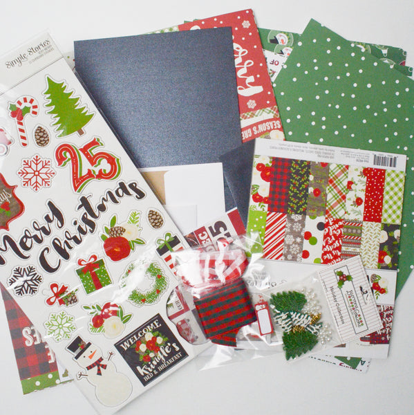 Christmas Scrapbooking Paper + Accessory Pack