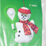 Vintage Titan Tennis Snowman Needlecraft Ornament Kit