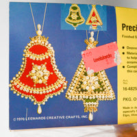 Bell + Tree Precious Pearls Vintage Leewards Christmas Ornament Kit - Red/Gold