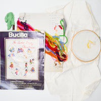 Bucilla Christmas Sampler Stamped Twelve Days of Christmas Crewel Embroidery Kit (Started)