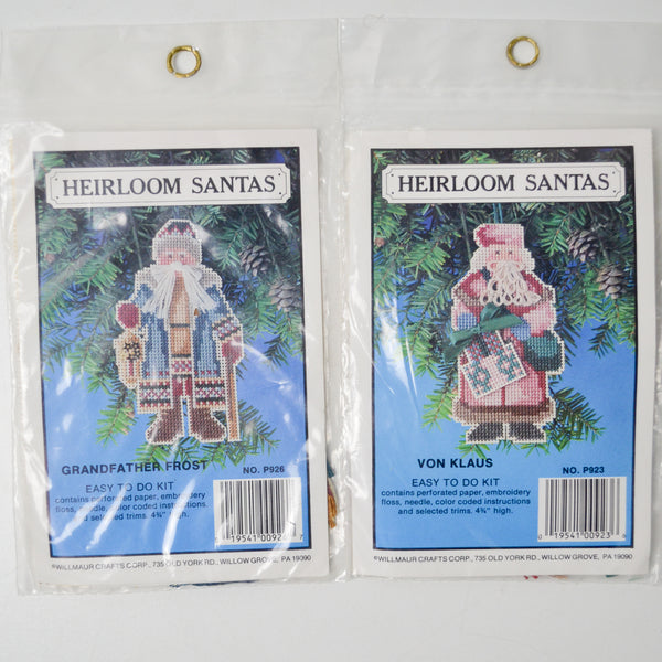 Willmaur Creations Heirloom Santas Ornament Kits - Set of 2