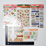 Christmas Sticker + Small Scrapbooking Paper Bundle