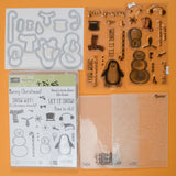 Stampin' Up! Snow Place Stamp + Die Set and Winter Embossing Folders