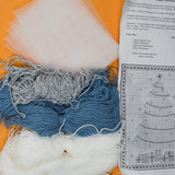 White Christmas Tissue Cover Needlepoint Kit