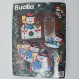 Bucilla Snowman Coasters Plastic Canvas Needlepoint Kit #61186