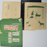 Gold Seal Co. Vintage Glass Wax Christmas Stencils