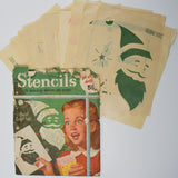 Gold Seal Co. Vintage Glass Wax Christmas Stencils