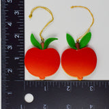 Wooden + Felt Peach Ornaments