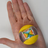Mini Cross Stitch in Clear Plastic Ornament