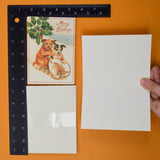 Sledding Puppies Merry Christmas Cards with Envelopes - Blank Inside