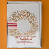 Golden Wreath Season's Greetings Cards with Envelopes