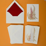 Christmas Candles Season's Best Wishes Cards with Envelopes