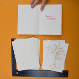 Golden Pinecone Season's Greetings Cards with Envelopes