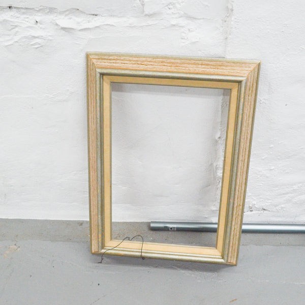 Silver, Brown + Cloth Fillet Wooden Frame - 18" x 22" (Pick-Up Only)