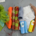 Collection of Sheer Fabric + Sparkle Ribbon Wrap (Pick-Up Only)