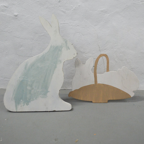 Wooden Rabbits - Set of 2 (Pick-Up Only)