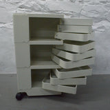Joe Columbo Off-White/Gray Cart Organizer on Wheels (Pick-Up Only)