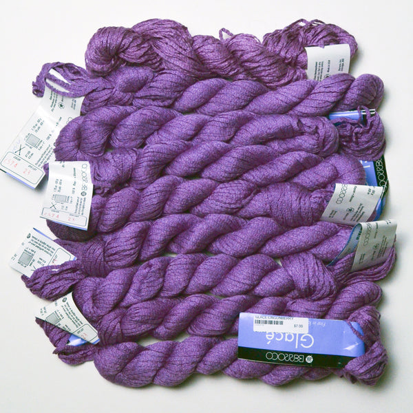 Purple Berroco Glace Rayon Ribbon Yarn - 9 Skeins Default Title