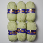 Pastel Apple Green Hayfield Bonus DK Acrylic Yarn - 6 Skeins Default Title