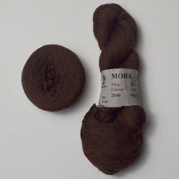 Dark Chocolate Brown Mora Borgs Vav Garner Wool 20/2 Weaving Yarn - 2 Skeins Default Title