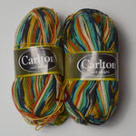 Colorful Variegated Carlton Sock Weight Superwash Wool + Polyamide Blend Yarn - 1.5 Skeins Default Title