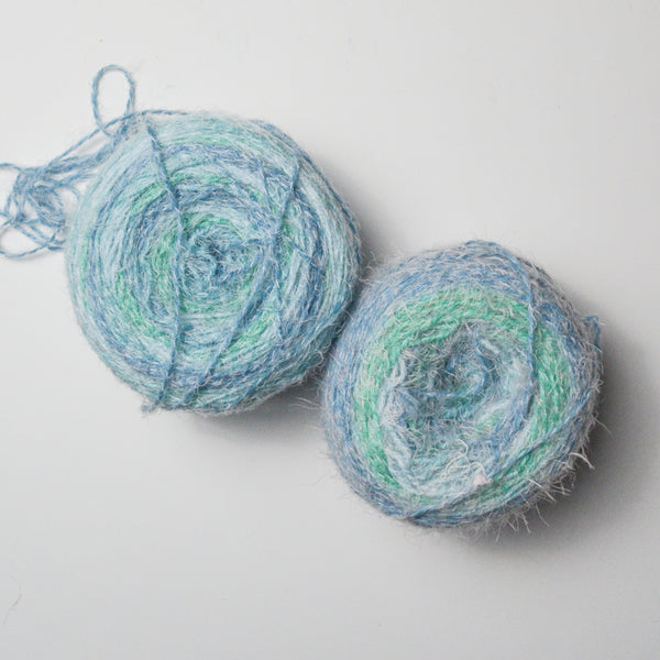 Pastel Blue Fuzzy Textured Yarn - 2 Skeins Default Title