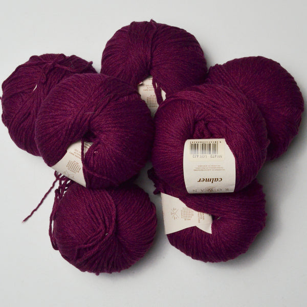 Maroon Rowan Calmer Cotton + Acrylic Blend Yarn - 8 Balls – Make & Mend