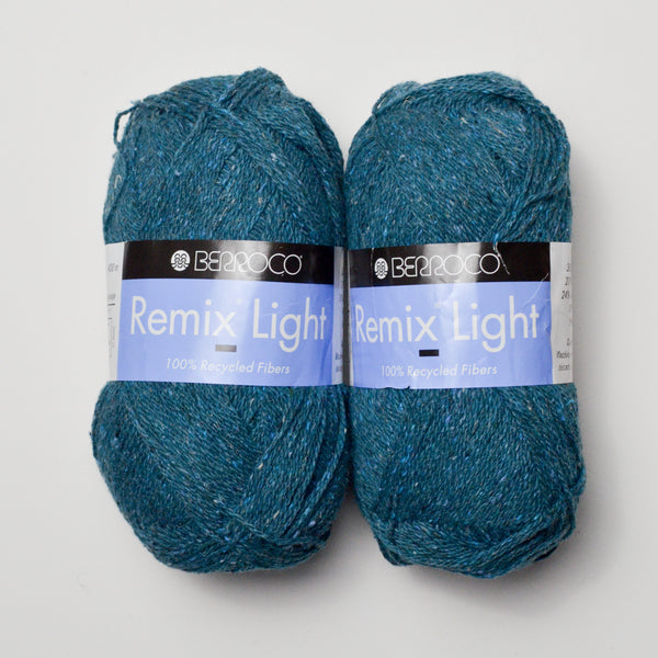 Teal Berroco Remix Light Recycled Fibers Yarn - 2 Skeins
