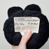 Black Fils Anny Blatt Lady Blatt Wool, Mohair + Nylon Blend Plied Yarn - 4 Skeins