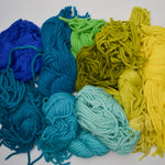 Yellow, Green + Blue Super Bulky Wool Quickpoint Needlepoint Yarn Bundle