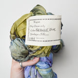 Blue, Green + Purple Judi Hand-Dyed 1/2" Rayon Ribbon Yarn Bundle - 3 Skeins