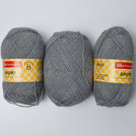 Dark Gray Spinnerin Sport Acrylic Yarn - 3 Skeins