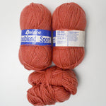 Salmon Pink Darlaine Wool Blend Sport Yarn - 2+ Skeins