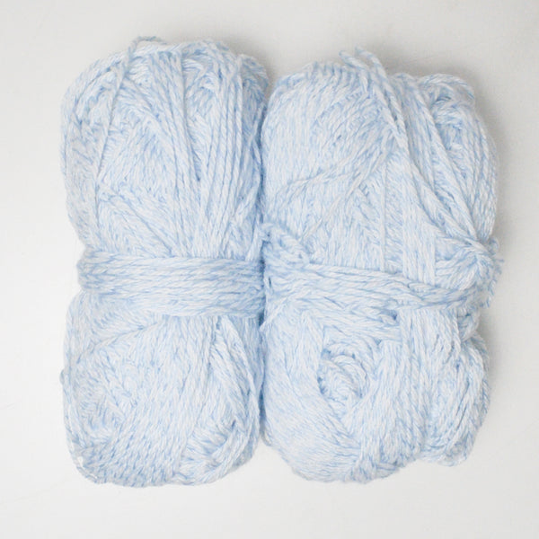 Light Blue + White Plied Yarn Bundle - 2 Skeins