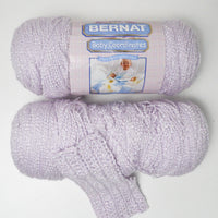 Light Purple Bernat Baby Boucle Textured Yarn - 2 Skeins + Project