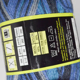 Blue Variegated Sensations Bamboo + Ewe Pattern Wool Blend Yarn - 2 Skeins